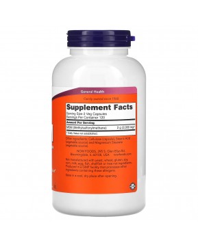 NOW Foods, МСМ, метилсульфонилметан, 1000 мг, 240 вегетарианских капсул